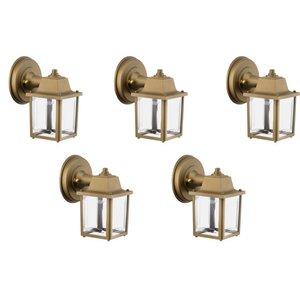 5 Arandela Vintage Colonial Ouro Velho Parede Fachada Acl98