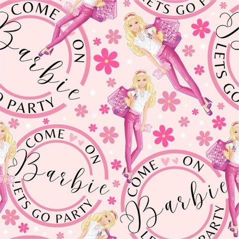 Papel de Parede Come On Barbie Let's Go Party - 3,30x0,50m