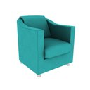 Ver imagem 1 de Poltrona Decorativa Tilla Suede Azul Turquesa