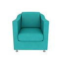 Ver imagem 2 de Poltrona Decorativa Tilla Suede Azul Turquesa
