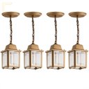 Ver imagem 1 de 4 Pendente Retro Ouro Velho Colonial Resistente a Maresia Acl96
