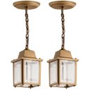 Ver imagem 1 de 2 Pendente Industrial Ouro Velho Colonial Externo Varanda Acl96