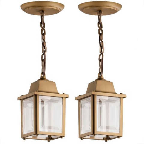2 Pendente Industrial Ouro Velho Colonial Externo Varanda Acl96