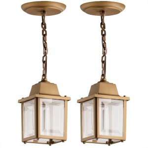 2 Pendente Industrial Ouro Velho Colonial Externo Varanda Acl96