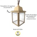 Ver imagem 3 de Pendente Vintage Ouro Velho Colonial Externo Pergolado Acl96