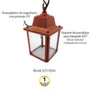 Ver imagem 4 de 2 Pendente Externo Colonial Cobre Retro Pergolado Acl95