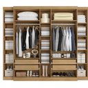Ver imagem 4 de Guarda-Roupa Casal 7 Portas 4 Gavetas com Espelho MDF 266,6cm Supremo Yescasa Cinza Nogal / Gris