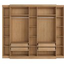 Ver imagem 6 de Guarda-Roupa Casal 7 Portas 4 Gavetas com Espelho MDF 266,6cm Supremo Yescasa Cinza Nogal / Gris