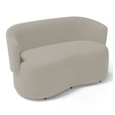 Ver imagem 2 de Poltrona Namoradeira Aisha 02 Lugares Orgânica Veludo Bege Claro - Desk Design