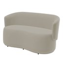 Ver imagem 6 de Poltrona Namoradeira Aisha 02 Lugares Orgânica Veludo Bege Claro - Desk Design