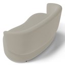 Ver imagem 5 de Poltrona Namoradeira Aisha 02 Lugares Orgânica Veludo Bege Claro - Desk Design