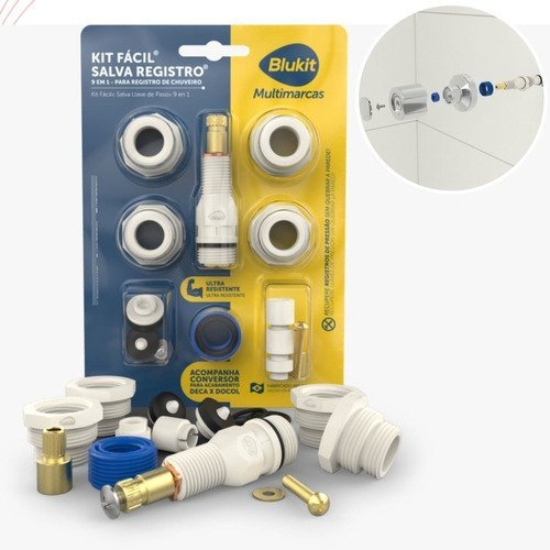 Kit Fácil Salva Registro 9 Em 1 P/ Registro Chuveiro Blukit - 6