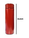Ver imagem 6 de Kit 2 Garrafa Térmica Aço Inox Termômetro Digital Led 500ml Vermelho