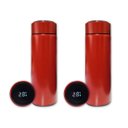 Ver imagem 1 de Kit 2 Garrafa Térmica Aço Inox Termômetro Digital Led 500ml Vermelho