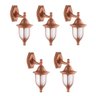 Kit 5 Luminária de Parede Externa Cobre Colonial Fachada Alu14 - 1
