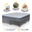 Ver imagem 4 de Conjunto Box Baú Cinza Argel Cinza Espuma D33 King 193x203x74 - King House