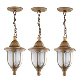 3 Pendente Medieval Ouro Velho Colonial 52cm Vintage Alu11 - 1 3 Pendente Medieval Ouro Velho Colonial 52cm Vintage Alu11 - 1