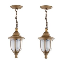 2 Luminária Pendente Colonial Ouro Velho Externa Pergolado Alu11 - 1 2 Luminária Pendente Colonial Ouro Velho Externa Pergolado Alu11 - 1