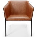 Ver imagem 5 de Kit 2 Cadeiras para Sala de Jantar Estar Living Olívia L02 Couríssimo Camel Preto - Lyam Decor