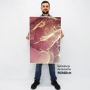 Ver imagem 2 de Quadro Decorativo em Canvas Abstrato Mármore Rosa Perolado TaColado Borda Infinita 90 x 60cm