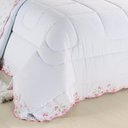 Ver imagem 2 de Edredom Queen Emozione Percal 200 Fios 100% Algodão Bordado 5 Peças - Branco