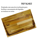 Ver imagem 4 de Tabua Corte Carne Churrasco Madeira Teca Maciça Rustica