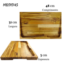 Ver imagem 5 de Tabua Corte Carne Churrasco Madeira Teca Maciça Rustica