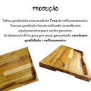Ver imagem 3 de Tabua Corte Carne Churrasco Madeira Teca Maciça Rustica