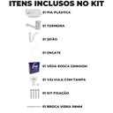 Ver imagem 2 de Pia Lavatório 4,8l + Torneira Branca + Sifão Branco + Engate Flexível + Veda Rosca + Broca