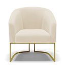 Ver imagem 3 de Kit 02 Poltronas Stella Linho Base Industrial Dourada - D’Rossi A19 Bege