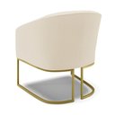 Ver imagem 5 de Kit 02 Poltronas Stella Linho Base Industrial Dourada - D’Rossi A19 Bege