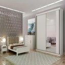 Ver imagem 4 de Guarda Roupa Bravo Gold 2 Portas 4 Gavetas 1 Espelho Cor:branco
