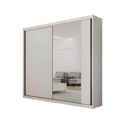 Guarda Roupa Bravo Gold 2 Portas 4 Gavetas 1 Espelho Cor:branco - 3