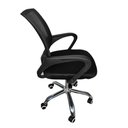 Ver imagem 4 de Cadeira De Escritório Joy Com Base Cromada Prizi - Preta