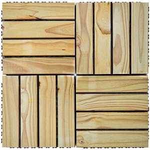 Deck em Placa de Madeira Modular Base Plástica 30cm x 30cm Madersilva