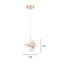 Ver imagem 2 de Lustre Pendente Astraled Lynx Pt-9111 Dourado Brilho Led Bivolt Dourado Pt-9111