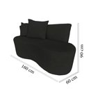 Ver imagem 5 de Kit Namoradeira + Poltrona Yara Orgânica Veludo Preto
