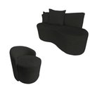 Ver imagem 2 de Kit Namoradeira + Poltrona Yara Orgânica Veludo Preto