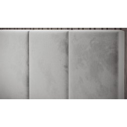 Cabeceira Painel Estofada Cama Casal Box 1,40 Dobrável Itália - Cinza Suede - 4