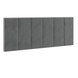Cabeceira Painel Estofada Cama Casal Box 1,40 Dobrável Itália - Cinza Suede - 1