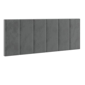 Cabeceira Painel Estofada Cama Casal Box 1,40 Dobrável Itália - Cinza Suede