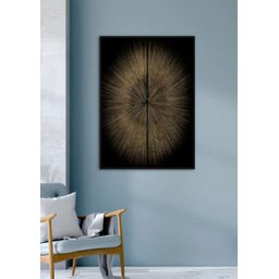 Quadro Obscuro Preto Dourado - 3