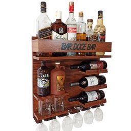 Barzinho Adega Parede - Bar Doce Bar - 54 X 51 Imbuia - 2