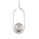Ver imagem 1 de Lustre Pendente On Clip - Prata com Globo de Vidro Fumê - 4125-15-fu