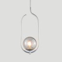 Ver imagem 2 de Lustre Pendente On Clip - Prata com Globo de Vidro Fumê - 4125-15-fu