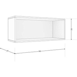 Armário Aéreo Zanzini Color Plus Sob Geladeira 80 cm Branco - 2