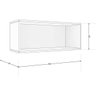 Armário Aéreo Zanzini Color Plus Sob Geladeira 80 cm Branco - 2