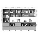 Ver imagem 2 de Cozinha Modulada Completa Rainha Gourmet 7 Peças C7p01 Branca/nature - Nesher