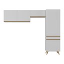 Ver mais imagens de Armário Cozinha Modulada Compacta 252cm 3 Peças Retrô Veneza Multimóveis Mp2301