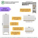 Ver imagem 3 de Armário Cozinha Modulada Compacta 252cm 3 Peças Retrô Veneza Multimóveis Mp2301
